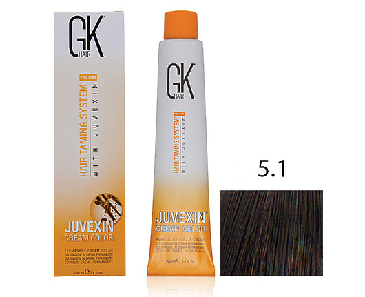 Крем-краска для волос с кератином JUVEXIN Пепельный 5.1