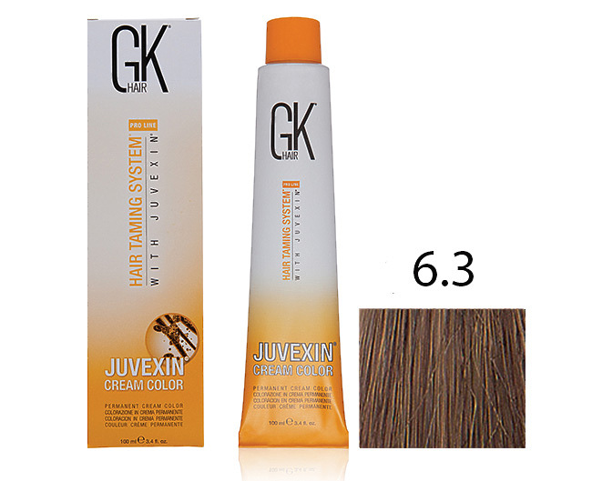 Крем-краска для волос с кератином JUVEXIN Золотистый 6.3