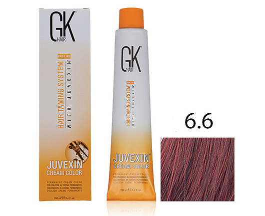 Крем-краска для волос с кератином JUVEXIN Красный 6.6