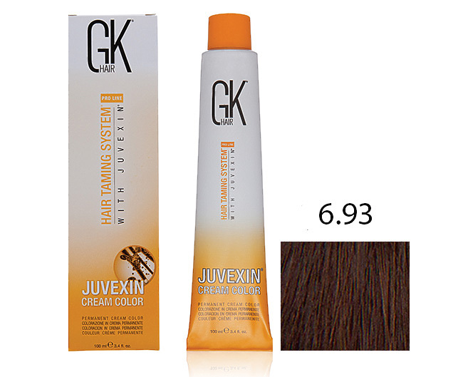 Крем-краска для волос с кератином JUVEXIN Янтарный 6.93