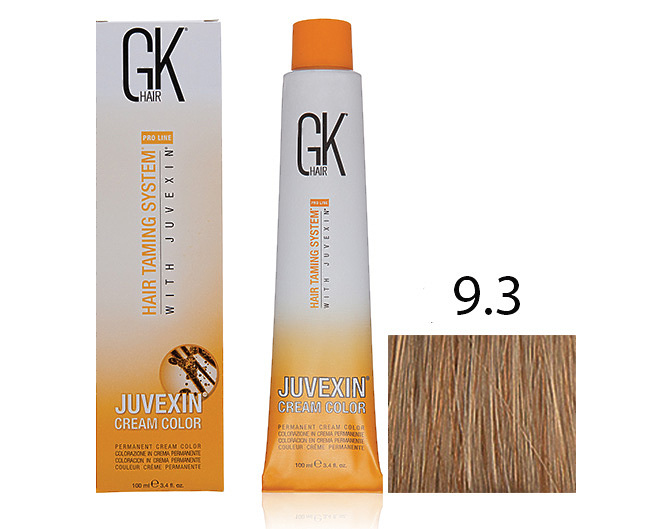 Крем-краска для волос с кератином JUVEXIN Золотистый 9.3